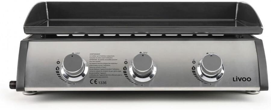 Gasplancha 7.5kW Geëmailleerde Stalen Plaat 61x38cm