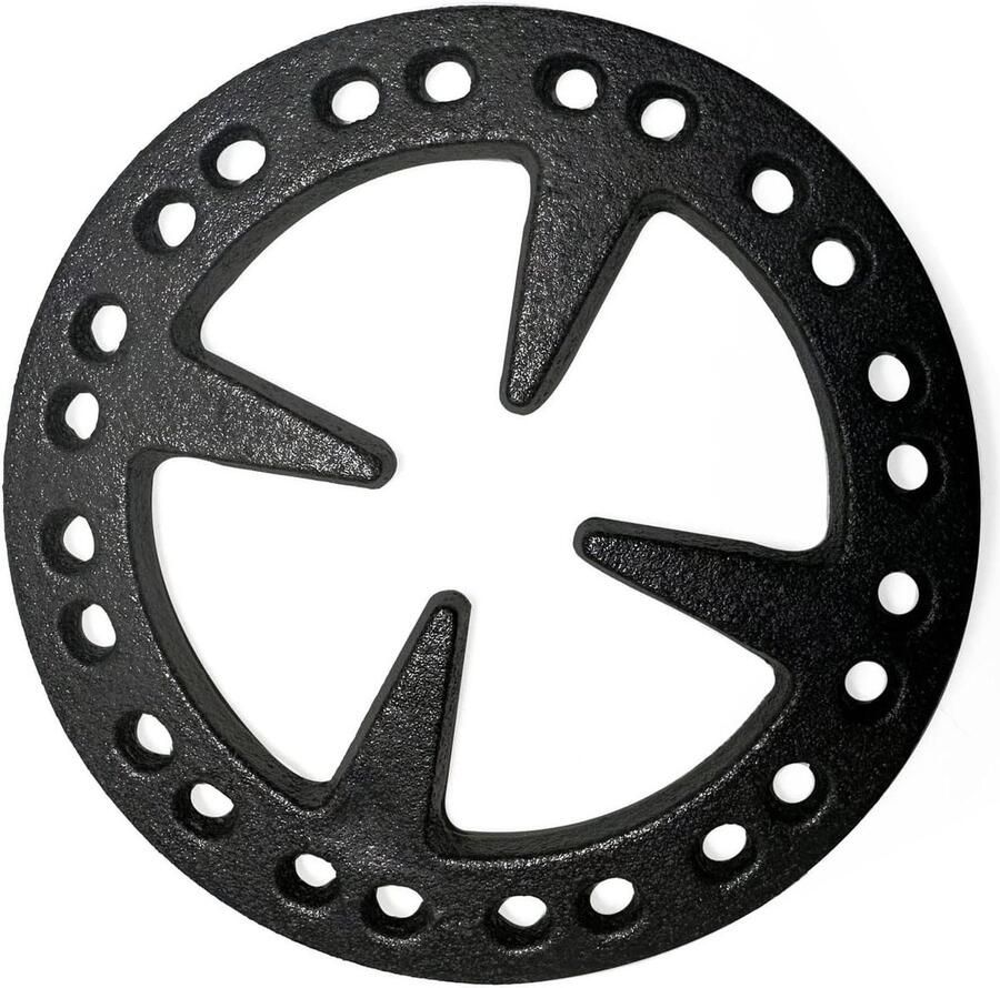Gasring Reductiemiddel Kookplaat Houder Stabiel Koken Gietijzeren Constructie 12.8 cm Diameter Zwart
