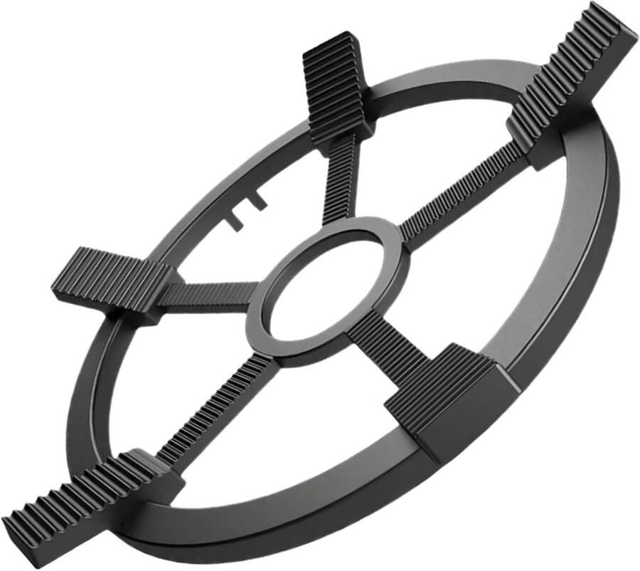 Gasring Verloopstuk Pannenhouder Brander Stabiel Koken Antislip Design 23.5 cm Buitendiameter Zwart
