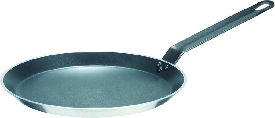 Pannenkoekenpan Aluminium Koekenpan Pannenkoeken Bakken Antiaanbaklaag 26 cm Zilver Zwart