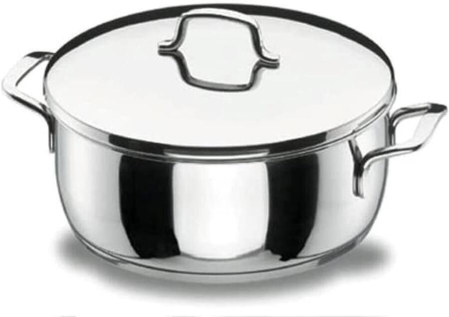 Gastronomische Steelpan Kookpan Sauspan Koken en Serveren Glanzend Gepolijste Afwerking 26 cm Zilverkleurig