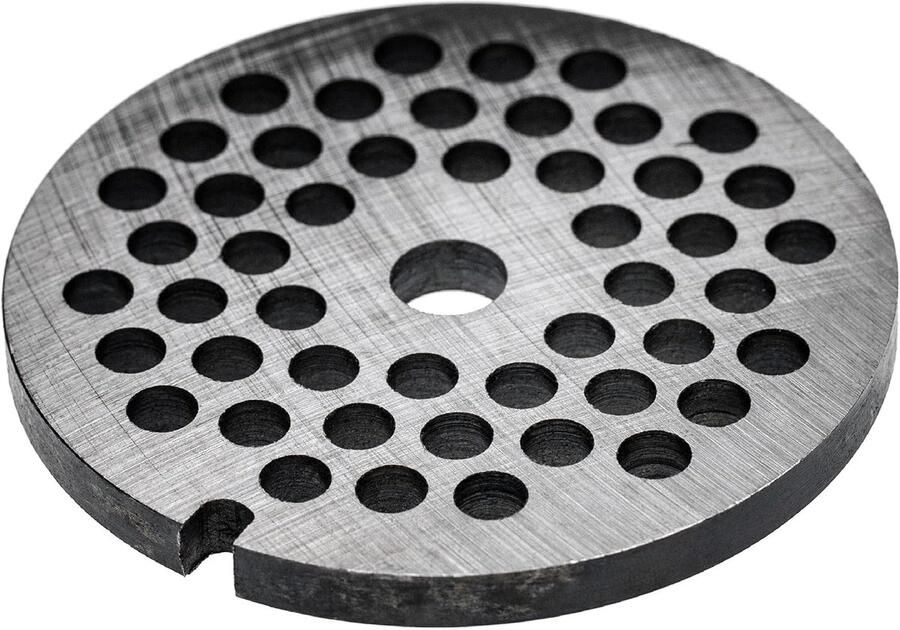 Gatschijf Vleesmolen schijf Vlees malen 48 Gaten 8 mm gatdiameter Zilver