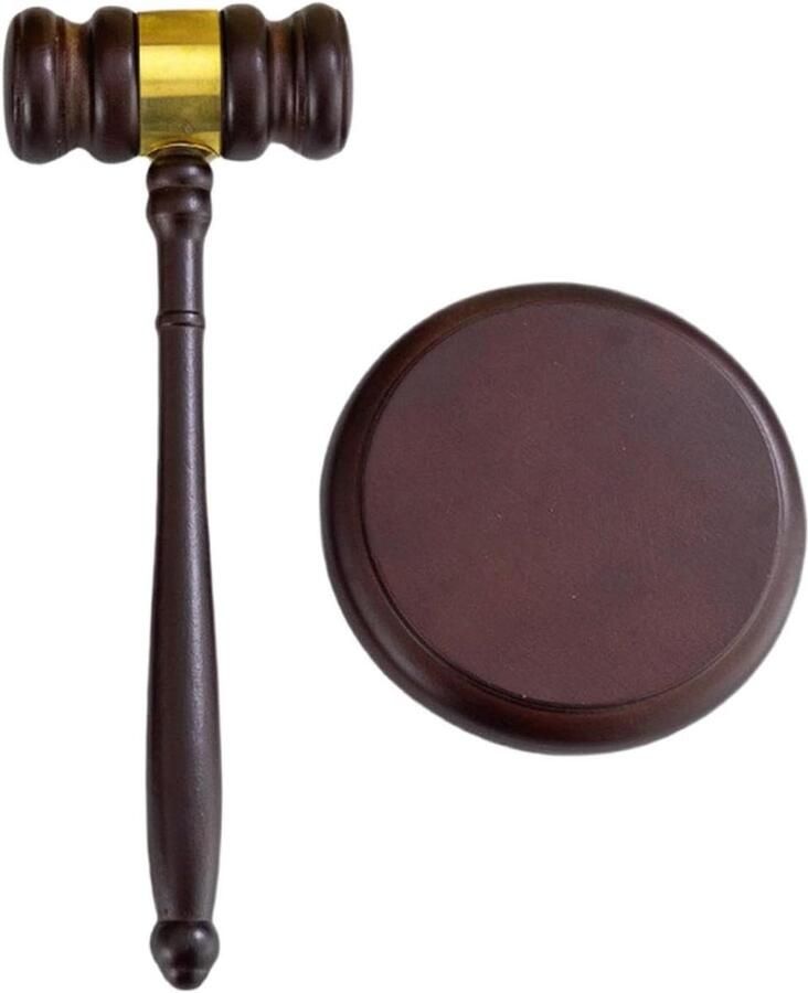 Gavel Set Advocatenhamer Rekwisiet Veiling Leiden Duurzaam Houten Ontwerp 24.5x8.7cm Niet gespecificeerd