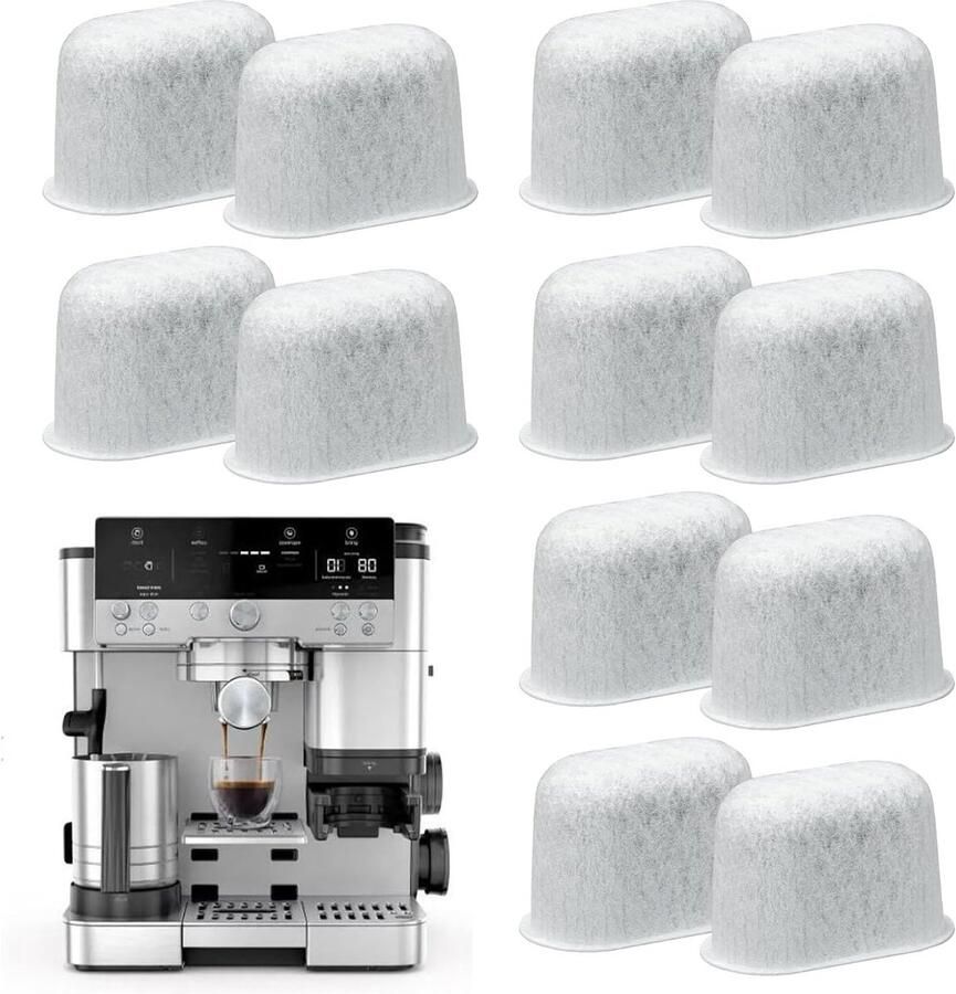 Geactiveerde Koolstof Waterfilters voor Koffiemachines 12 Stuks Geschikt voor Luxe Café en Espresso Machines Verbeter de Smaak en Kwaliteit van uw Koffie - Foto 1