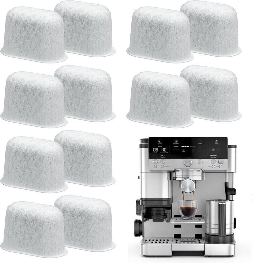 Geactiveerde Koolstoffilters voor Ninja Koffiemachines 12 Stuks Geschikt voor Luxe Café en Pro Series Verbeter de Smaak en Kwaliteit van je Koffie