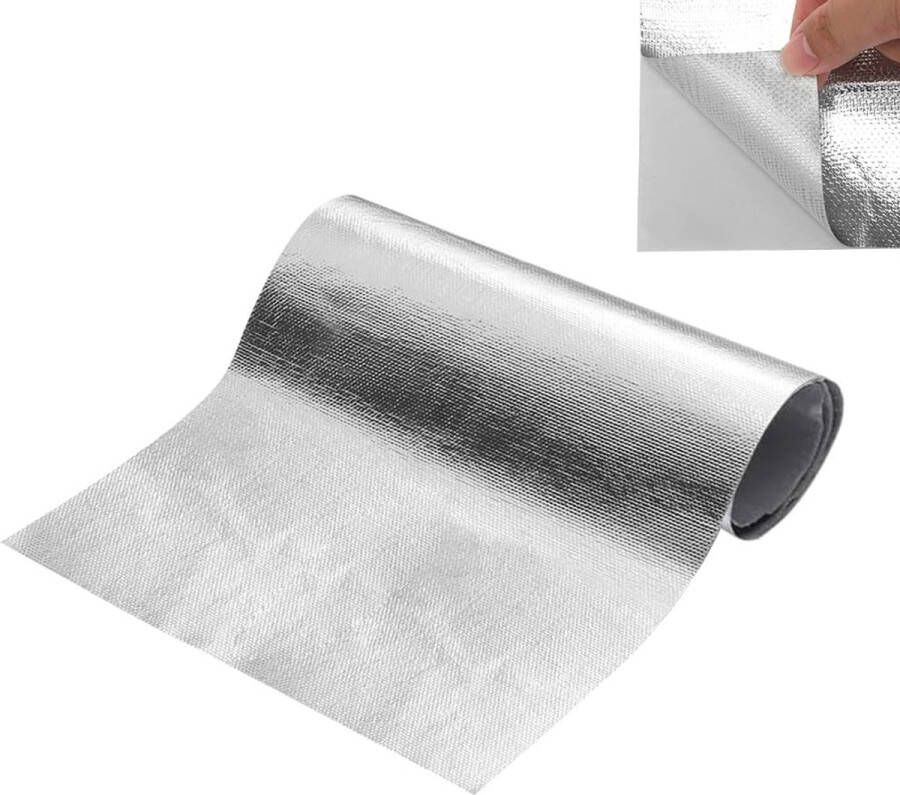 Gealuminiseerde hittebescherming 30 x 100 cm zelfklevende achterkant kleefrug aluminium glasvezel blad hittebescherming beschermplaten aluminium plaat slang auto