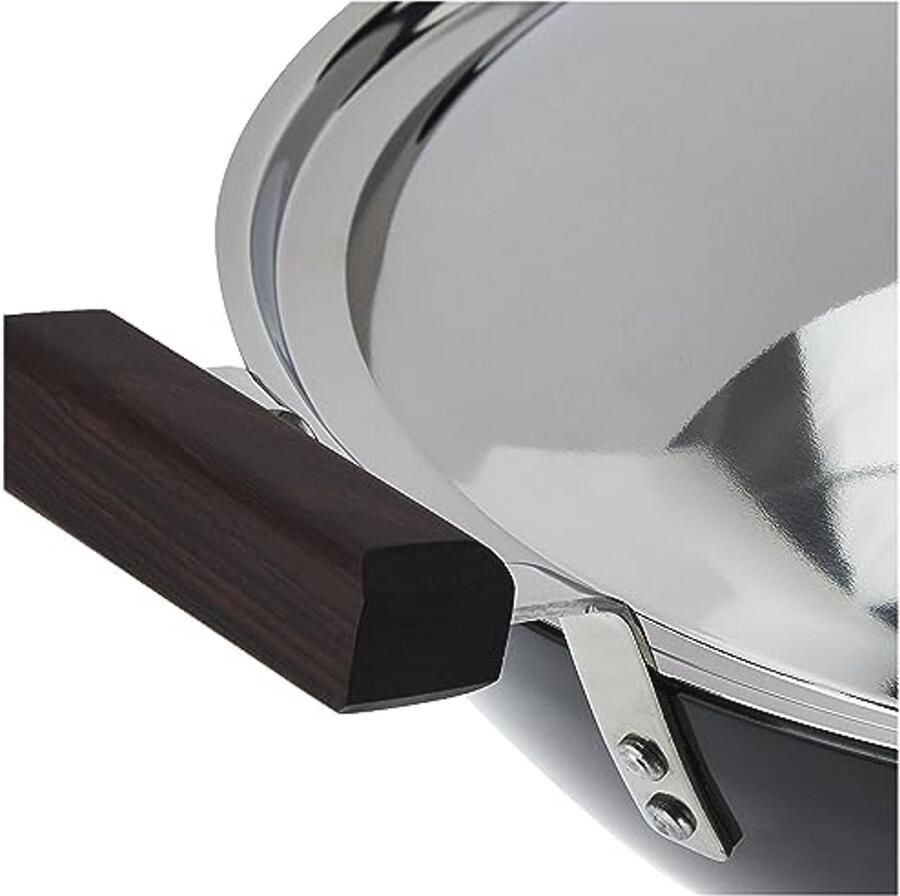 Geanodiseerde Diepbakpan met Stalen Deksel en Platte Bodem - Foto 2