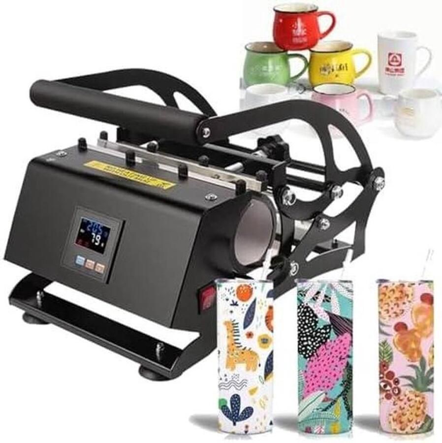 Geavanceerde automatische hittepersmachine voor sublimatie LCD-temperatuurregeling voor mokken glazen en roestvrijstalen bekers