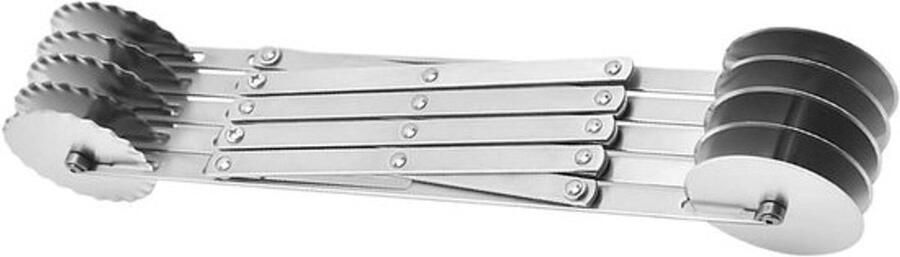 Gebak Cutter Wiel Pizza Snijder Bakken en Koken Verstelbare Afstand 33 x 5 cm Zilver