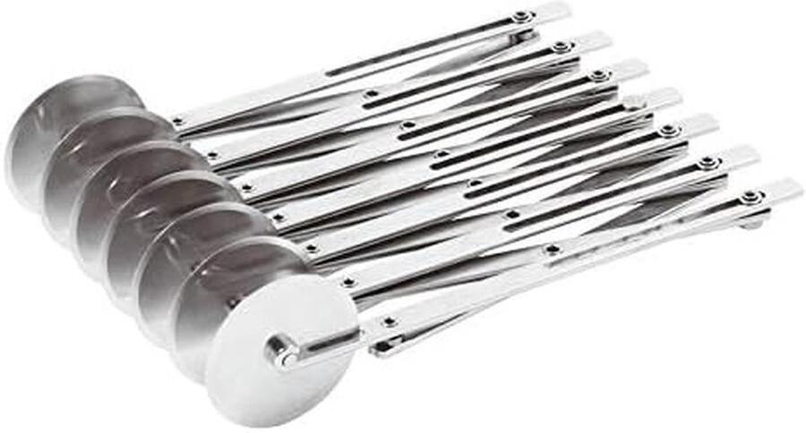 Gebak Snijder Taart Verdeeler Pasta Snijden 7 Verstelbare Wielen 24cm Breed Zilver