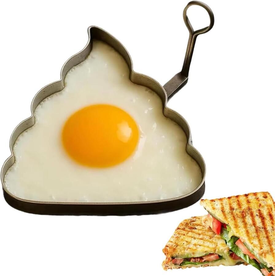 Gebakken Eiervorm Pannenkoek Vormen Ontbijt Prepa Creatief Keuken Tool 12 cm Zilver