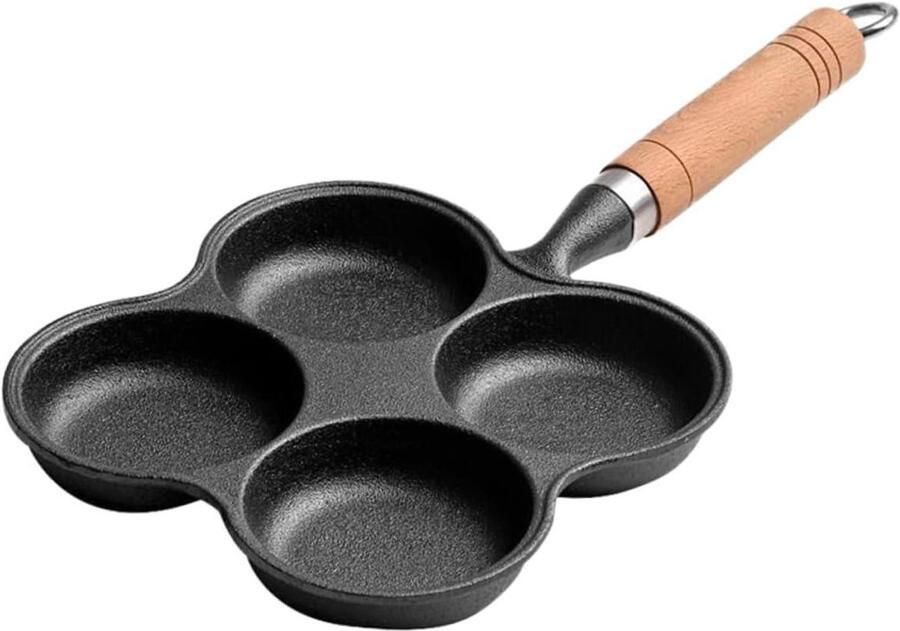 Gebakken Pannenset Koekenpan Viergatsvorm Ontbijt Maken Antiaanbaklaag Vier Gaten 34 cm Kleuren