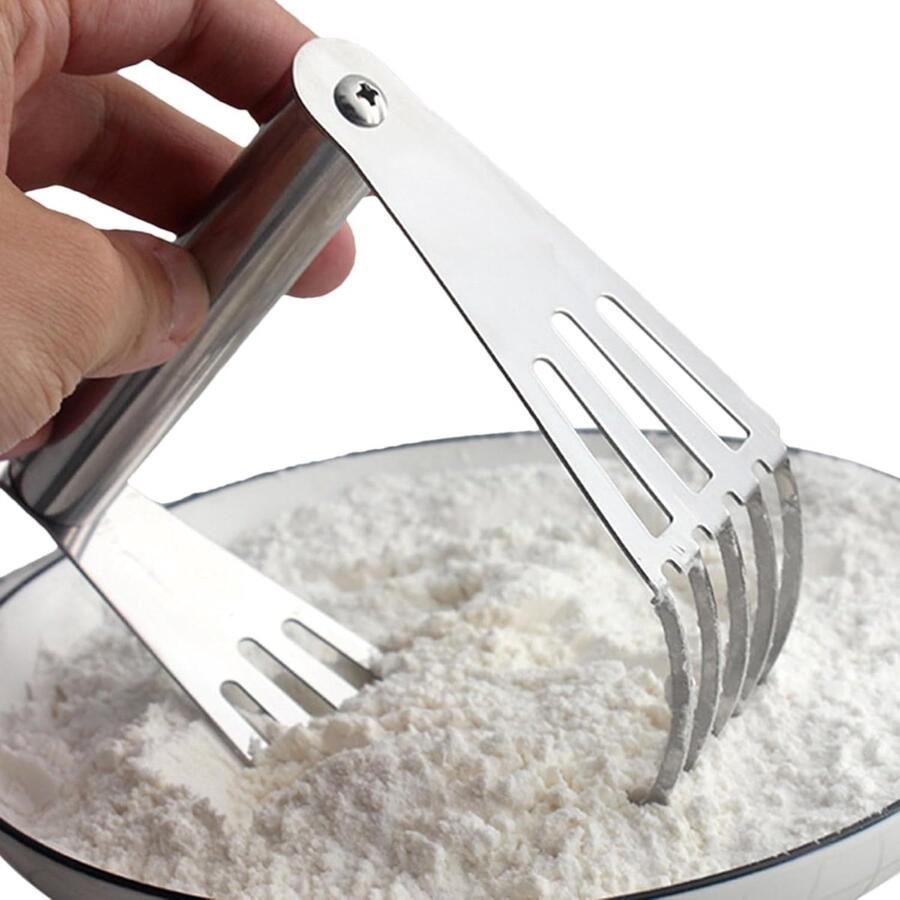 Gebakmixer Koekensnijder Eenvoudig Mengen Robuust Roestvrij Staal 20 cm Breed Zilver