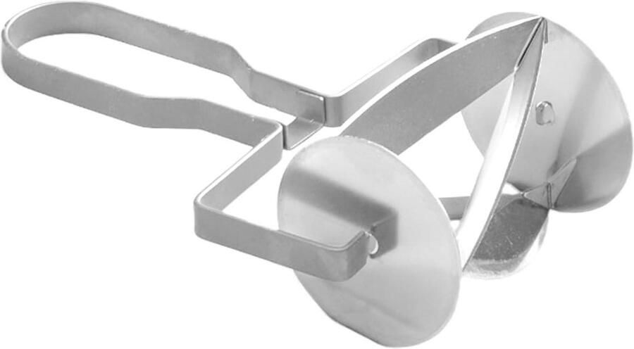 Gebaksnijder Deegschraper Pizzasnijder Bakken En Portioneren Golfpatroon Technologie 18cm Werkbreedte Zilver