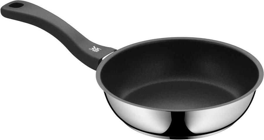 Gecoate Koekenpan Antiaanbak Pan Vetarm Bakken Universele Bodem 20 cm Zilver
