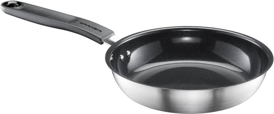 Gecoate koekenpan Bake pan Kleine porties bakken Geschikt voor alle kookplaten Ø 20 cm Zilver zwart