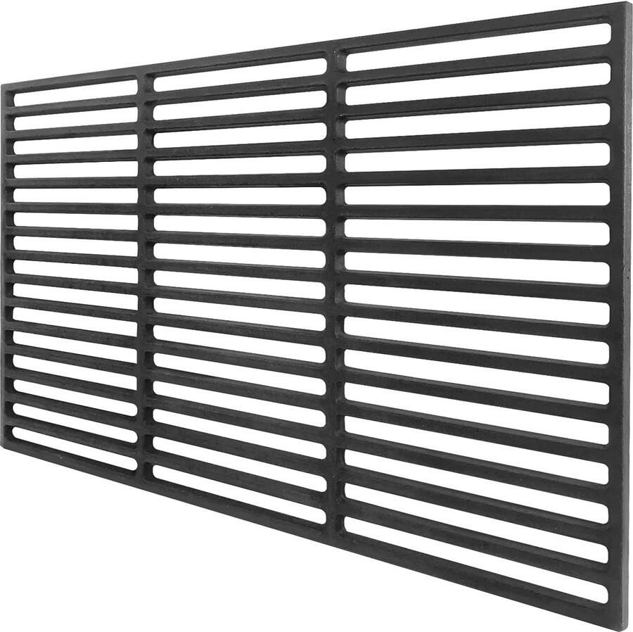 Geëmailleerd gietijzeren grillrooster voor BBQ – Duurzaam massief grillaccessoire voor gas- en houtskoolgrill (54 x 34 cm)