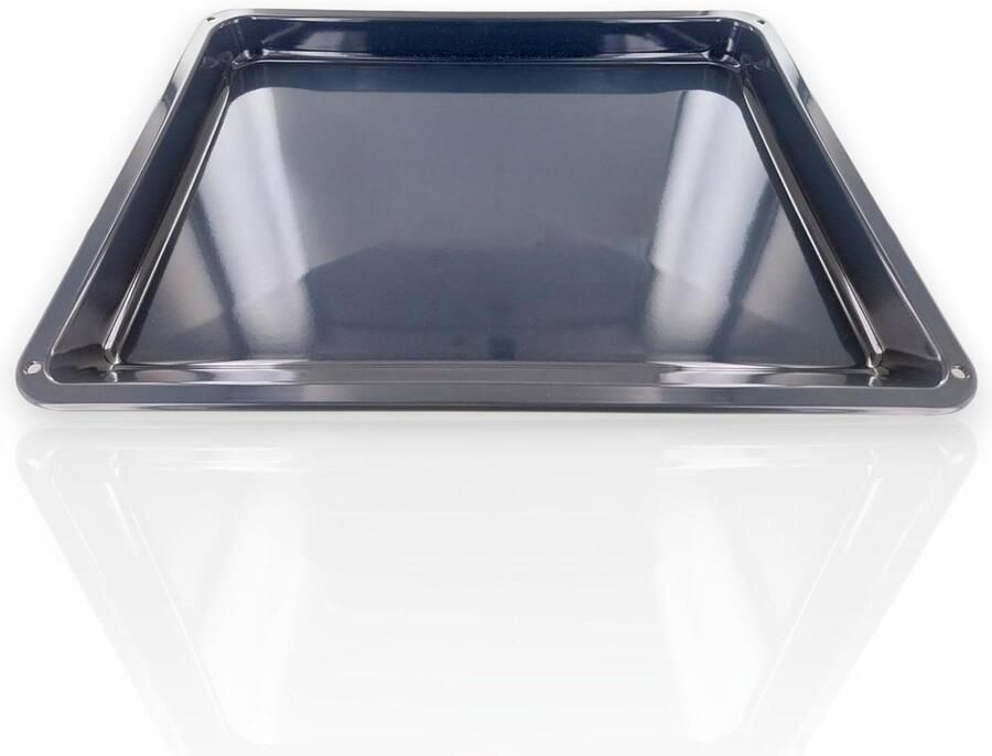 Geëmailleerde Bakplaat Oven Plaat Bakken in Oven Hoge Binnenrand 466x385x38 mm Zwart