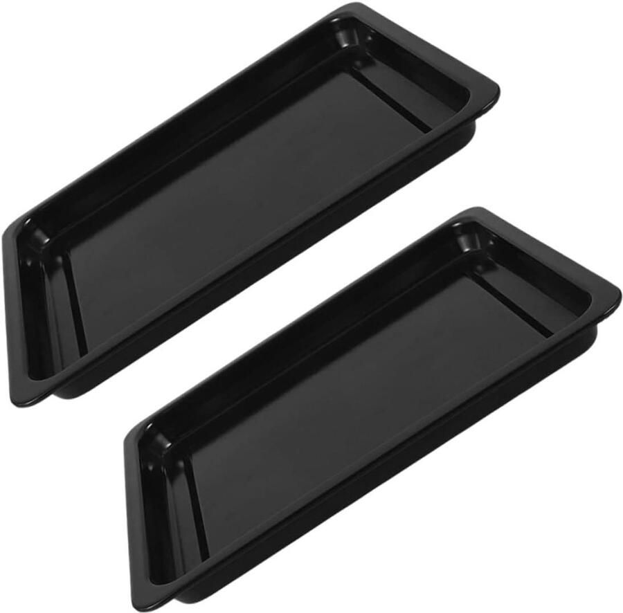 Geëmailleerde Bakplaten Ovenplaten Braadslede Professioneel Bakken Gelijkmatige Warmte 34x26x2.5cm Zwart