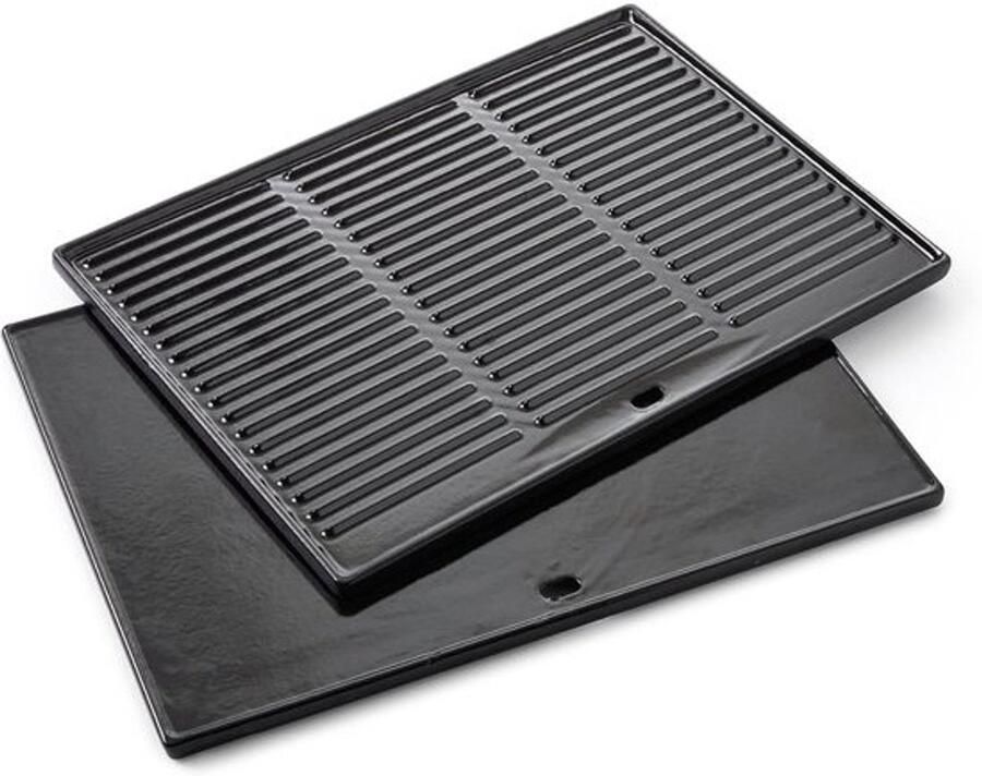 Geëmailleerde gietijzeren grillplaat voor gasbarbecue 43x35cm
