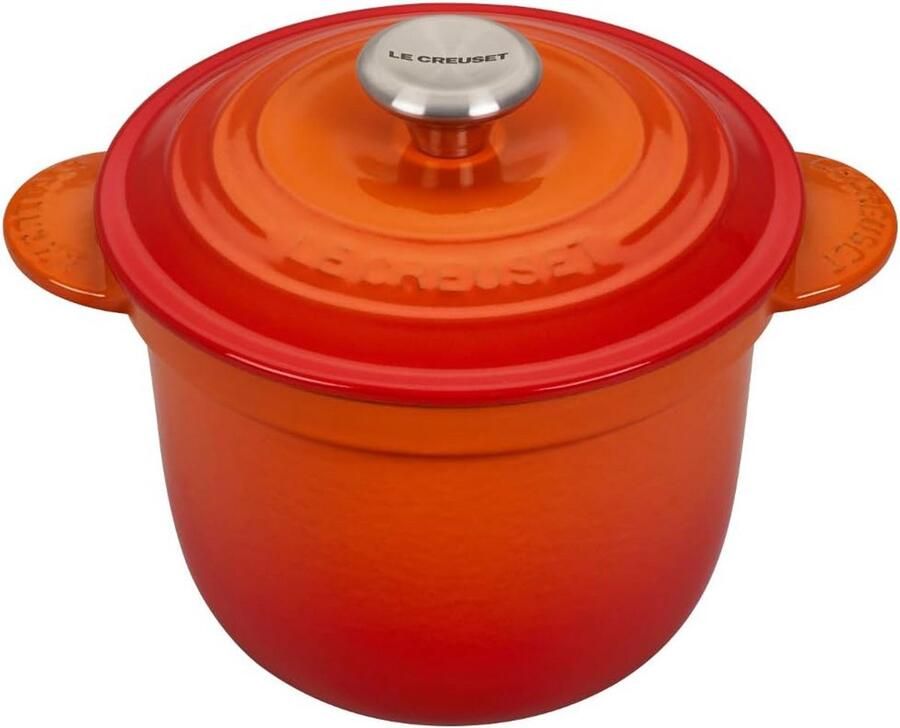 Geëmailleerde Gietijzeren Kookpan met Steengoed Binnendeksel voor Rijst en Stoofschotels