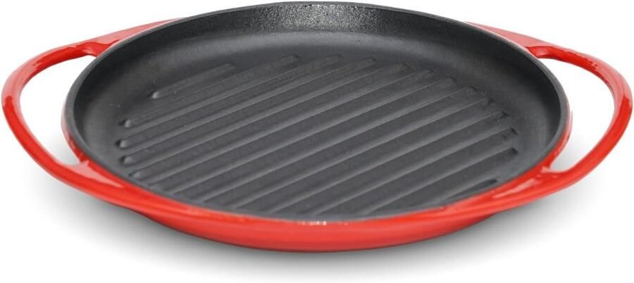 Geëmailleerde Gietijzeren Pan Rood Duurzaam Koken met Perfecte Warmteverdeling