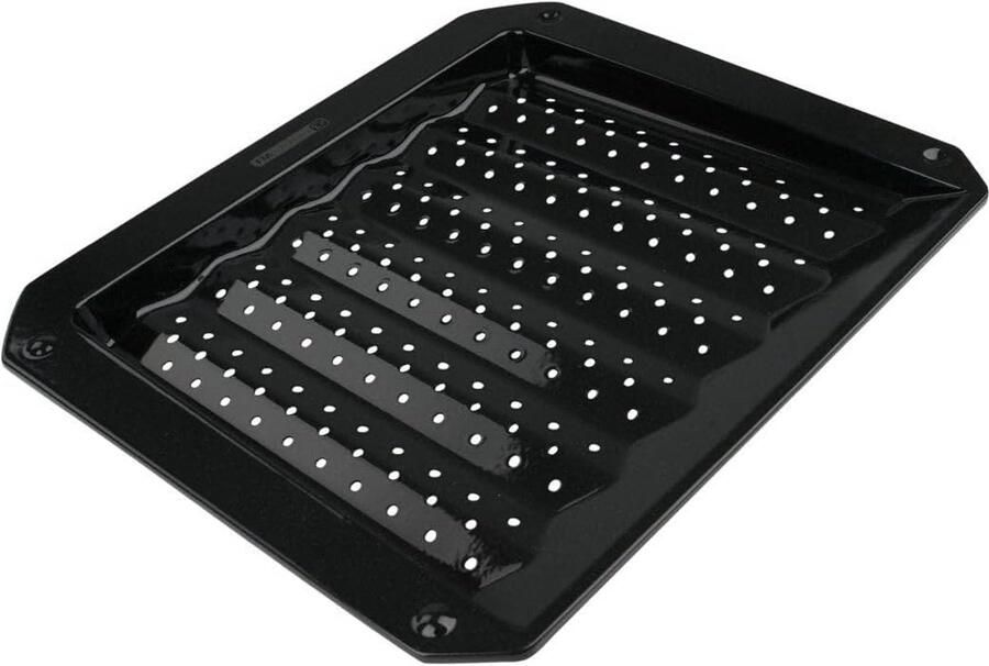Geëmailleerde Grillplaat met Gaten voor Barbecue en Oven 38x33 cm