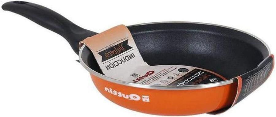 Geëmailleerde Pan Koekenpan Koken op Inductie Ergonomische Handgreep Diameter 18 cm Oranje
