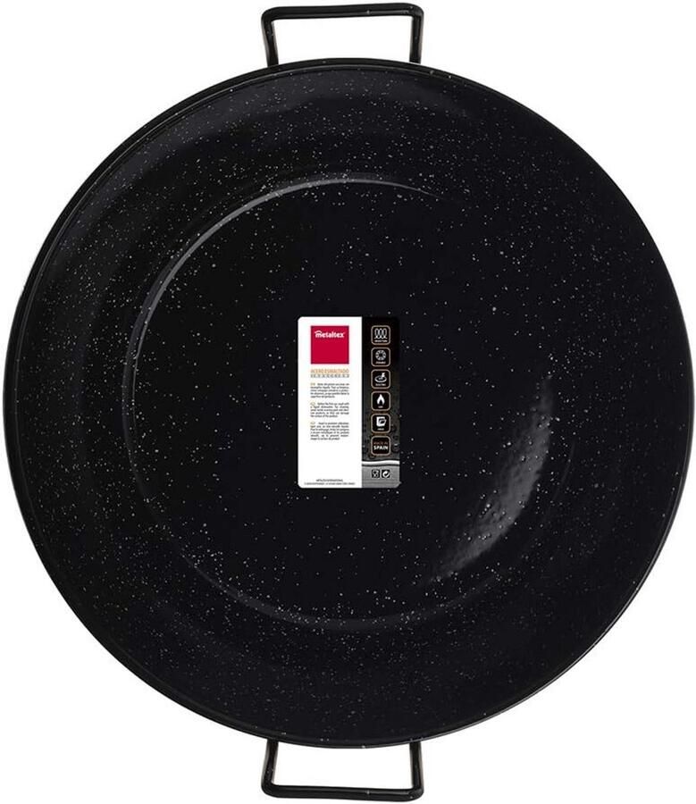 Geëmailleerde Pan Stalen Koekenpan Traditioneel Koken Geproduceerd in Spanje 40 cm Diameter Uniek