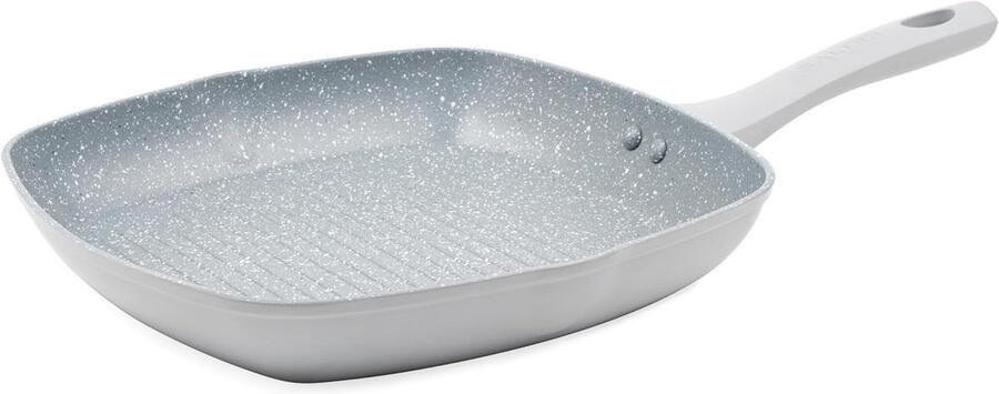 Geglazuurde Grillpan 28cm Non-Stick & Vaatwasmachinebestendig Geschikt voor Inductie