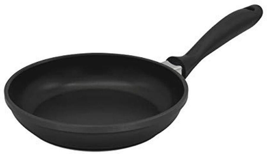Gegoten Aluminium Braadpan 20 cm Plat Zwart Geschikt voor Alle Warmtebronnen