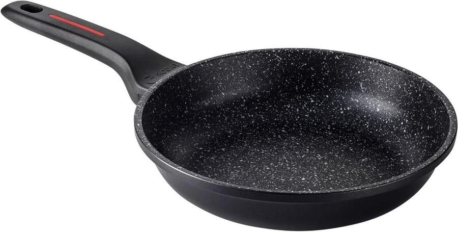 Gegoten Aluminium Braadpan Inductie Pan Koekenpan Maaltijden Bereiden Dubbele Antiaanbaklaag 26 cm Zwart
