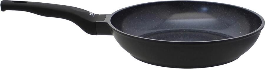 Gegoten Aluminium Braadpan Koekenpan Koopgerei Gelijkmatig Braden PFAS-vrije Anti-aanbaklaag 28 cm Zwart