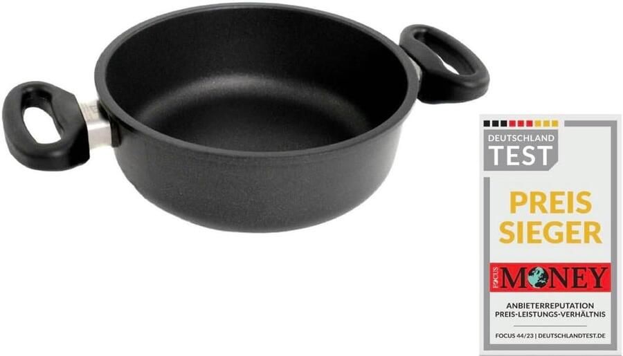 Gegoten Aluminium Braadpan Kookpan Gestoofd Vlees Inductie Geschikt 20 cm Zwart