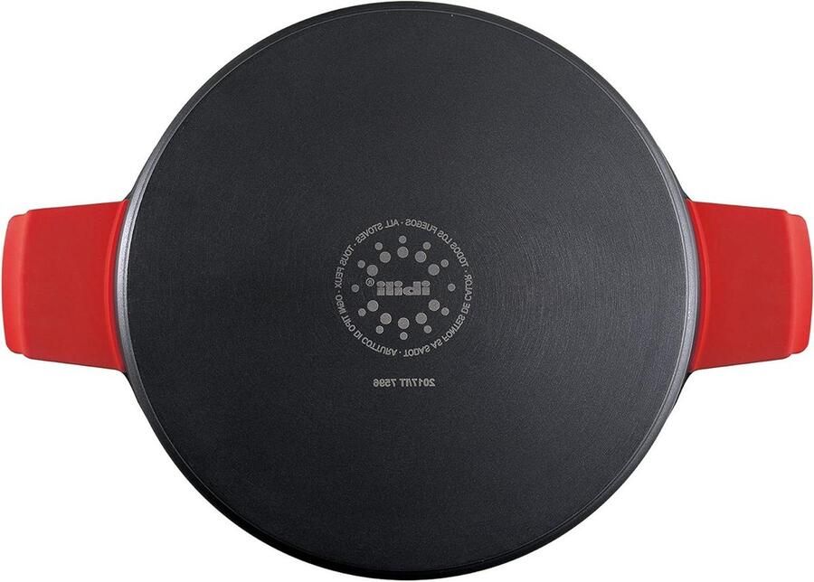 Gegoten Aluminium Braadpan Kookpan met Deksel Langzaam Garen Full Induction Bodem 36 cm Zwart