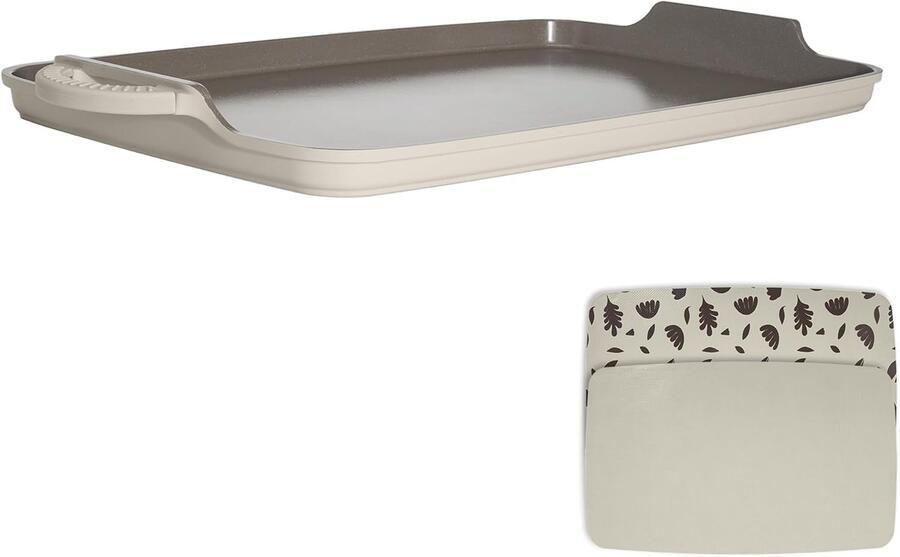 Gegoten Aluminium Grillplaat Bakplaat Gezellig buiten koken Vaatwasserbestendig 54x29 cm