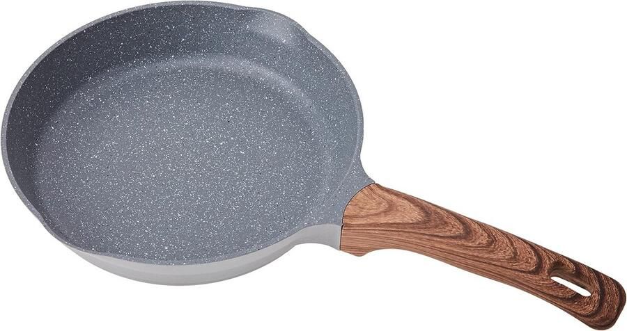 Gegoten Aluminium Koekenpan 24 cm met Titanium Anti-Aanbaklaag Geschikt voor Inductie