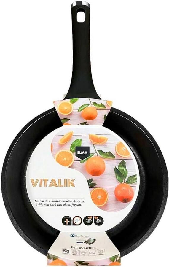 Gegoten Aluminium Koekenpan met Antiaanbaklaag Geschikt voor Alle Warmtebronnen Inclusief Inductie
