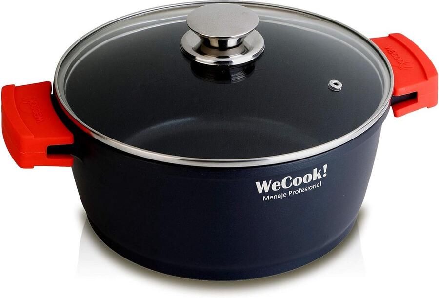 Gegoten Aluminium Kookpan 32 cm met Inductie Bodem en Afneembare Handvatten