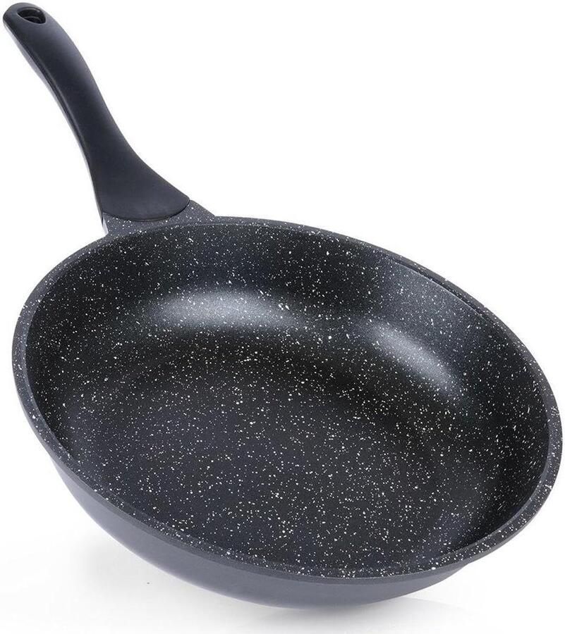 Gegoten Aluminium Pan Braadpan Koekenpan Dagelijks Koken Antiaanbaklaag Ø 26 cm Zwart