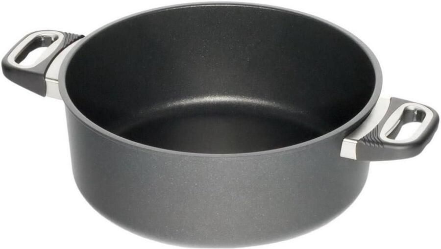 Gegoten Aluminium Pan Braadpan Koekenpan Gezond Koken Optimale Warmteverdeling 28 cm Diameter Zwart