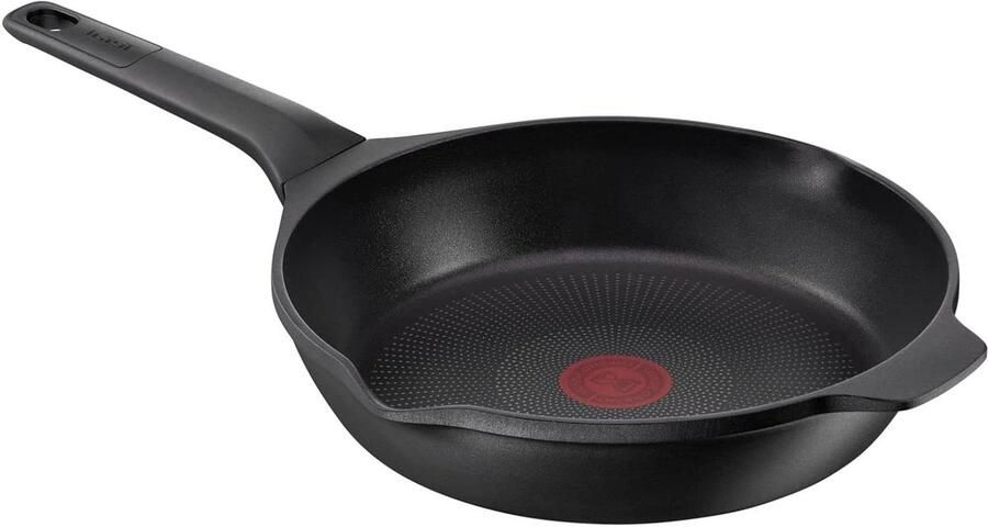 Gegoten Aluminium Pan Braadpan Koekenpan Lekker Koken Titanium Antiaanbaklaag 24 cm Zwart