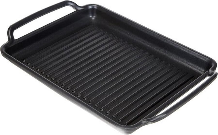 Gegoten aluminium pan Grillplaat en koekenpan Gezond grillen Dubbele antiaanbaklaag 40 cm Zwart
