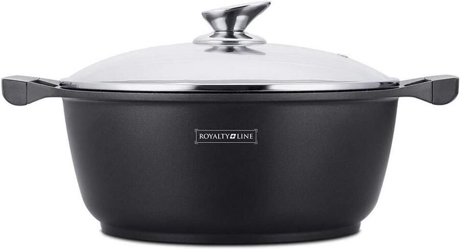 Gegoten Aluminium Pan Keukenpan Antiaanbak Maaltijden Bereiden Gelijkmatige Warmte 26 Cm 33L Grijs