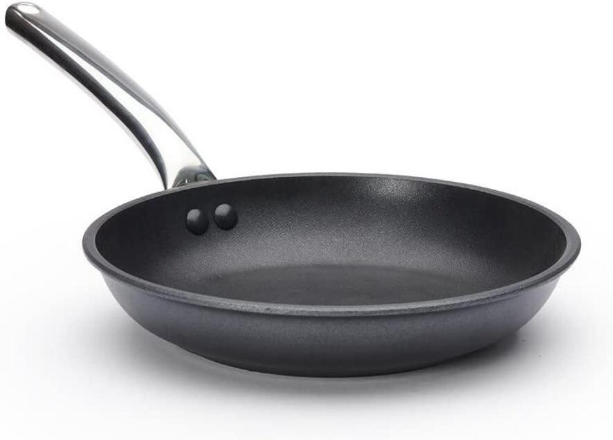 Gegoten Aluminium Pan Koekenpan Non-stick Koken op Inductie Snelle Warmteverdeling 24 cm Zwart