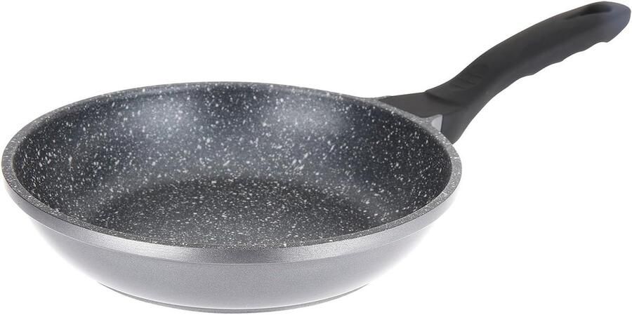 Gegoten Aluminium Pan Koekenpan Steenlook Dagelijks Koken Whitford Xylan Antiaanbaklaag Ø 20 cm Donkergrijs