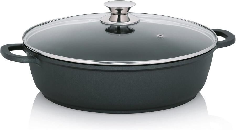 Gegoten Aluminium Serveerpan met Antiaanbaklaag 5L Ø32 cm Geschikt voor Inductie