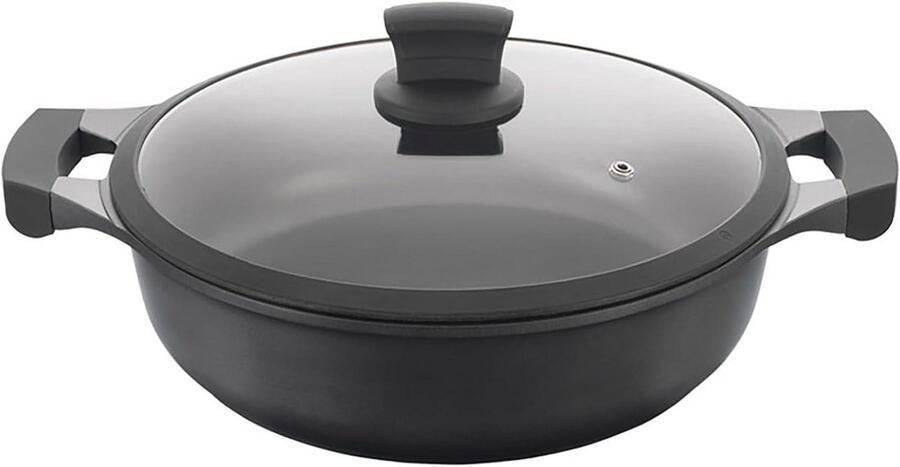 Gegoten Aluminium Stoofpan 28 cm met Anti-Aanbaklaag 5.3L Geschikt voor Alle Warmtebronnen