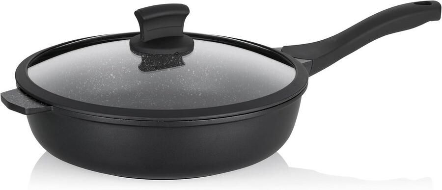 Gegoten Aluminium Stoofpan met Antiaanbaklaag 28 cm Geschikt voor Alle Warmtebronnen