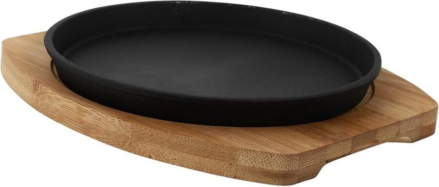Gegoten Bakplaat Ronde Plaat Buiten Koken Anti-aanbak 20cm Diameter Zwart